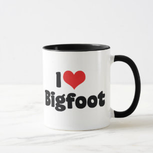 Mug J'aime Bigfoot Sasquatch Yéti Cœur
