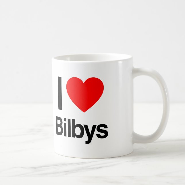 Mug j'aime bilbys (Droite)