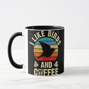 Mug J'aime Birds & Coffee Funny vintage Birds thème lo