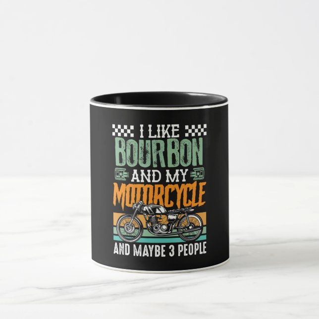 Mug J'Aime Bourbon Et Mon Cadeau Moto (Centre)