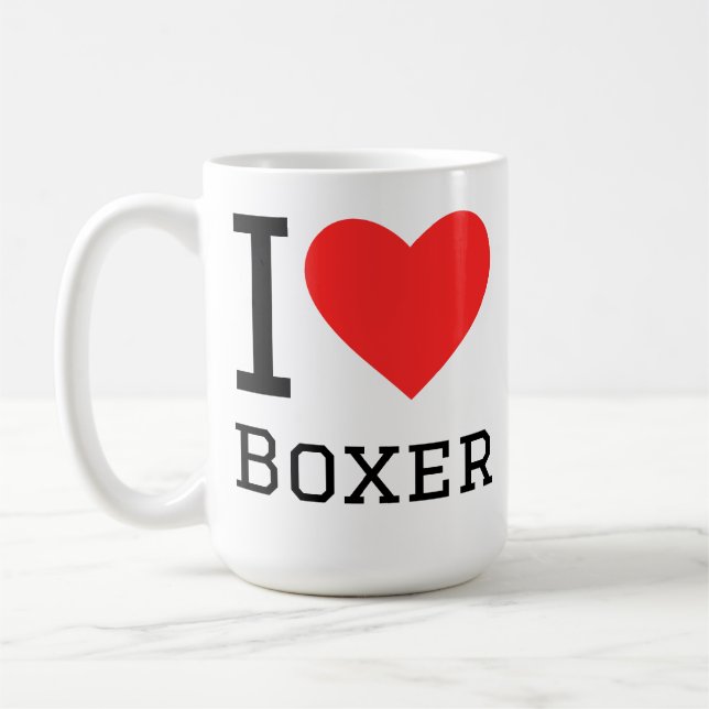Mug J'aime boxer (Gauche)