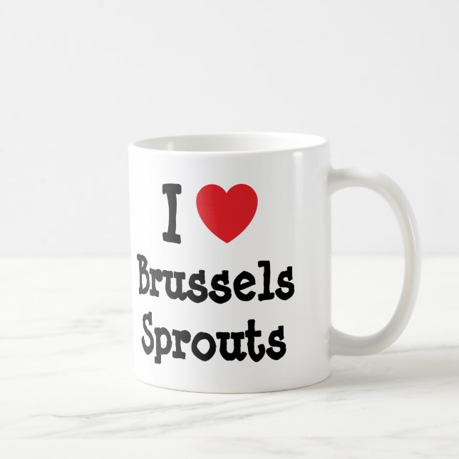 Mug J'aime Brussels Sprouves heart T-Shirt (Droite)