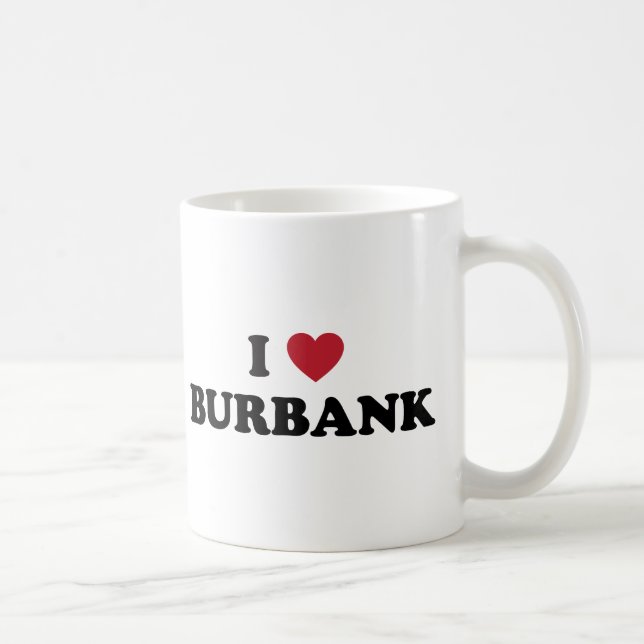 Mug J'aime Burbank la Californie (Droite)