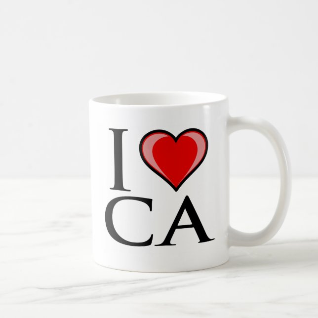 Mug J'aime CA - la Californie (Droite)
