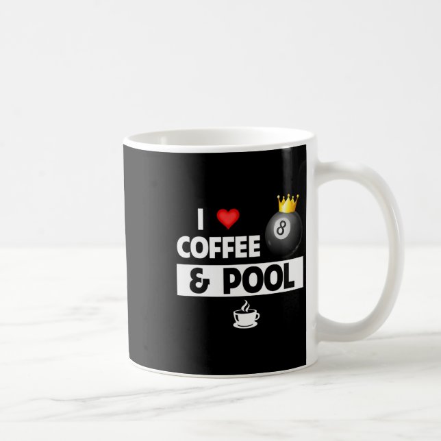 Mug J'Aime Café Et Bâton De Piscine 8 Ballons Billiar (Droite)