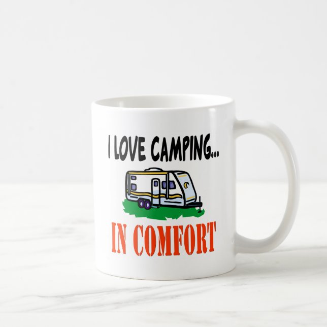 Mug J'aime camper dans le confort (Droite)