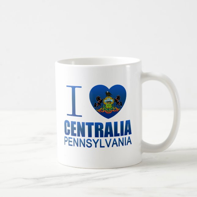 Mug J'aime Centralia, PA (Droite)