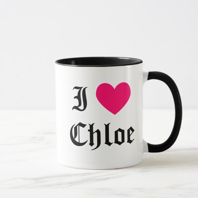 Mug J'aime Chloe (Droite)