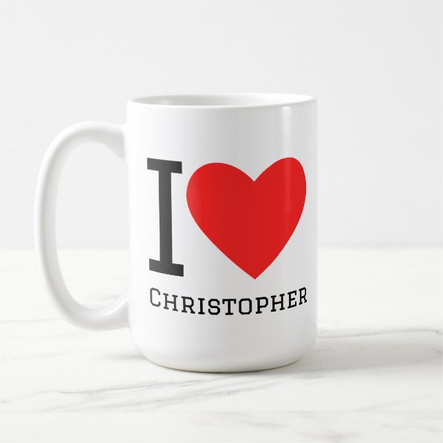 Mug J'aime Christopher (Gauche)