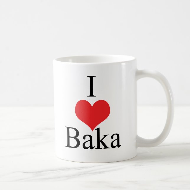 Mug J'aime (coeur) Baka (Droite)