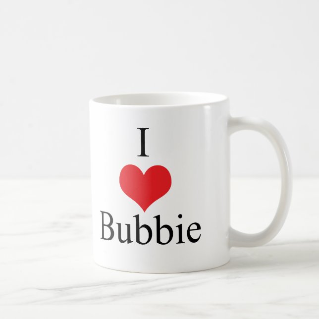 Mug J'aime (coeur) Bubbie (Droite)