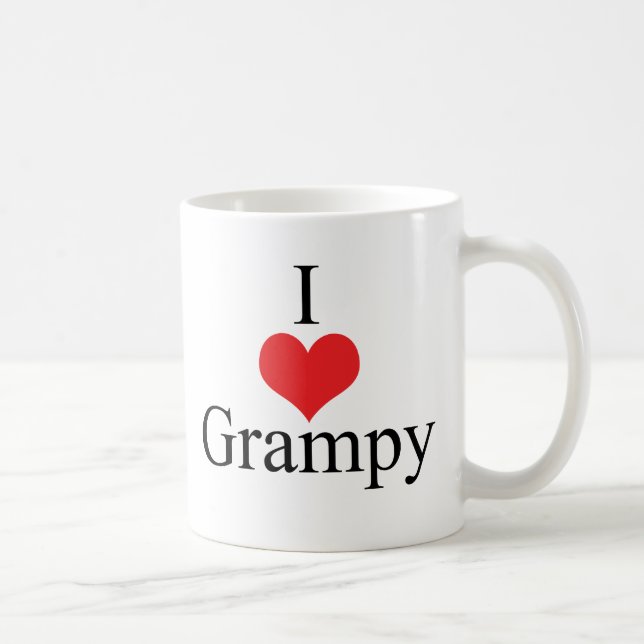 Mug J'aime (coeur) Grampy (Droite)