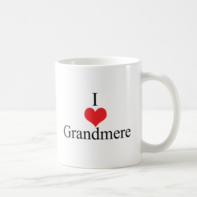 Mug J'aime (coeur) Grandmere (Droite)
