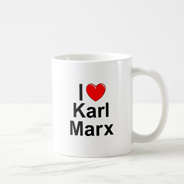 Mug J'aime (coeur) Karl Marx (Droite)