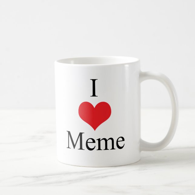 Mug J'aime (coeur) Meme (Droite)