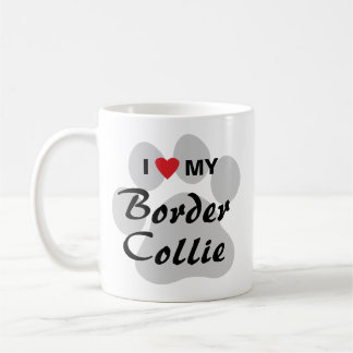 Mug J'aime (coeur) mon border collie Pawprint