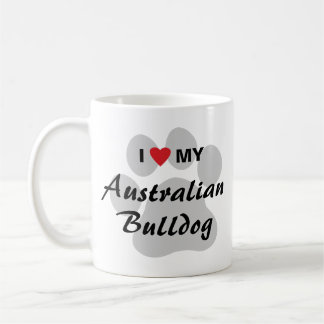 Mug J'aime (coeur) mon bouledogue australien