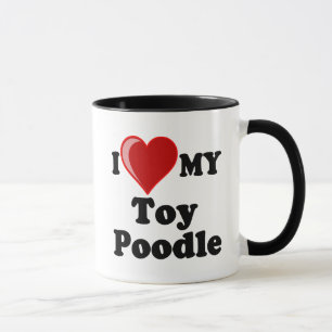 Mug J'aime (coeur) mon chien de caniche de jouet
