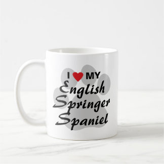 Mug J'aime (coeur) mon épagneul de springer anglais