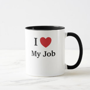 Mug J'aime (coeur) mon travail - raisons drôles pour