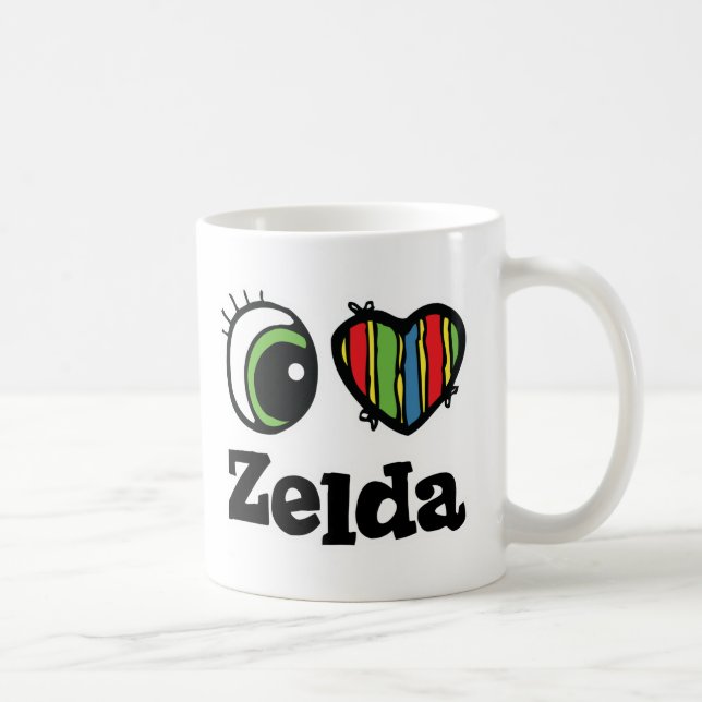 Mug J'aime (Cœur) Zelda (Droite)