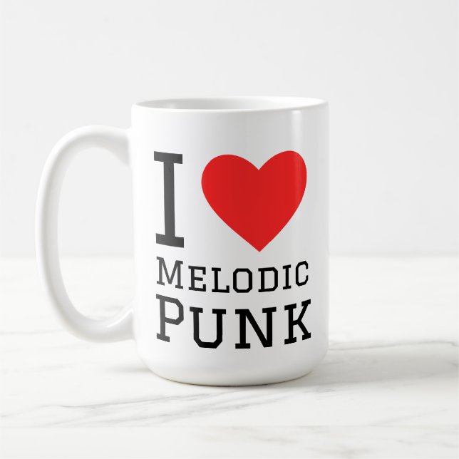 Mug J'aime coller punk carré mélodique (Gauche)