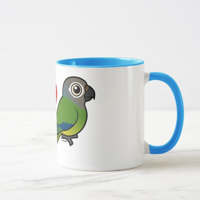 Mug J'aime Conures Sombre-dirigé (Droite)