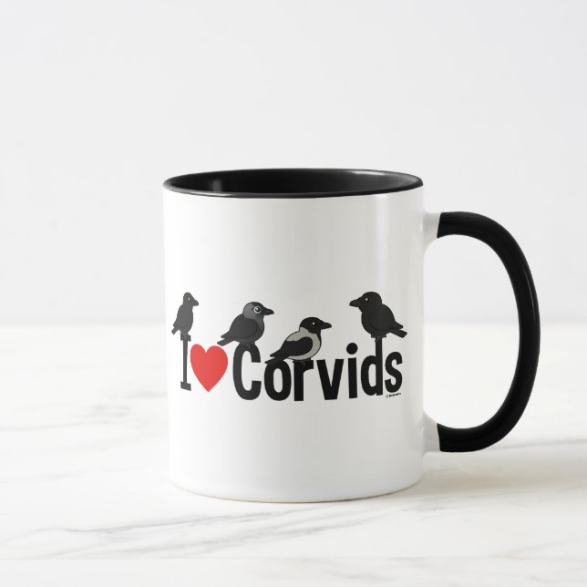 Mug J'aime Corvids (Droite)