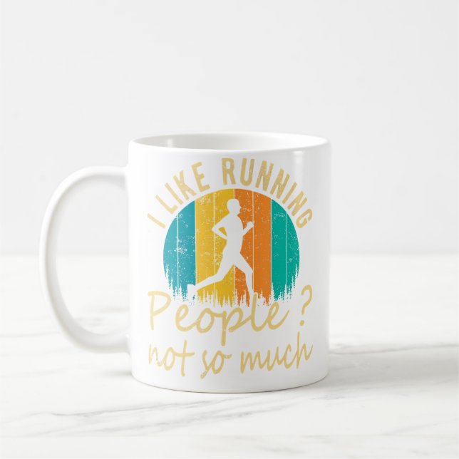 Mug J'aime Courir Les Gens Pas Tant Drôle De Course (Gauche)