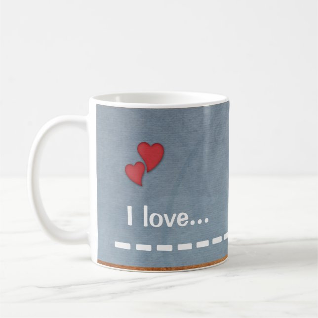 Mug J'aime… Coutume bleu-clair (Gauche)