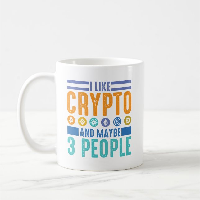 Mug J'aime Crypto et peut-être 3 personnes, Crypto Lov (Gauche)