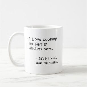 Mug J'aime cuisiner ma famille et mes animaux de compa