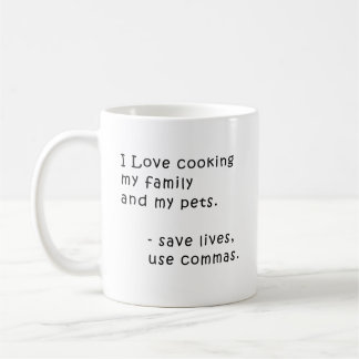 Mug J'aime cuisiner ma famille et mes animaux de compa