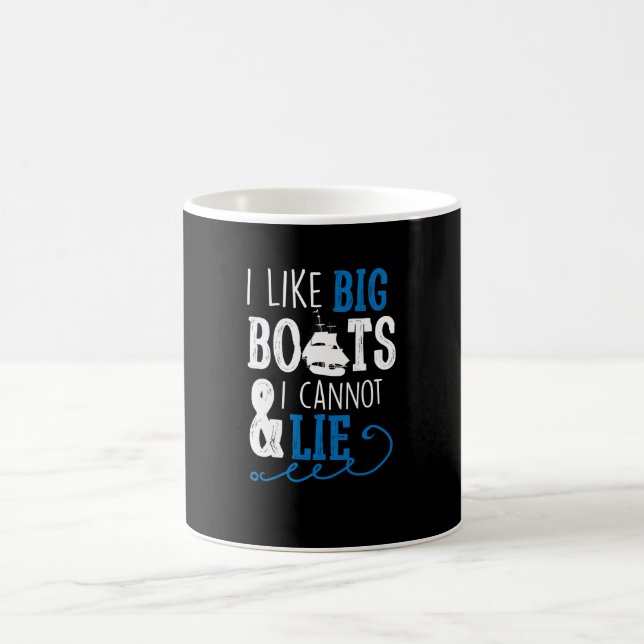 Mug J'aime de grands bateaux et je ne peux pas me (Centre)