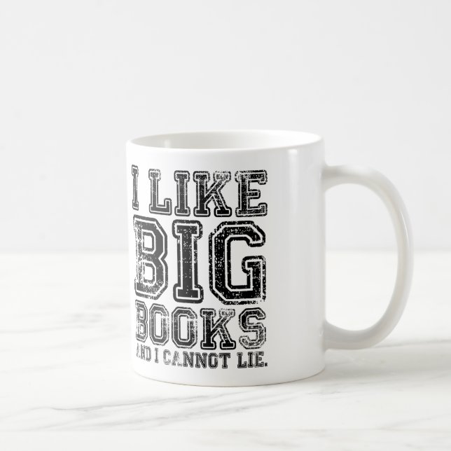 Mug J'aime de grands livres et je ne peux pas me (Droite)