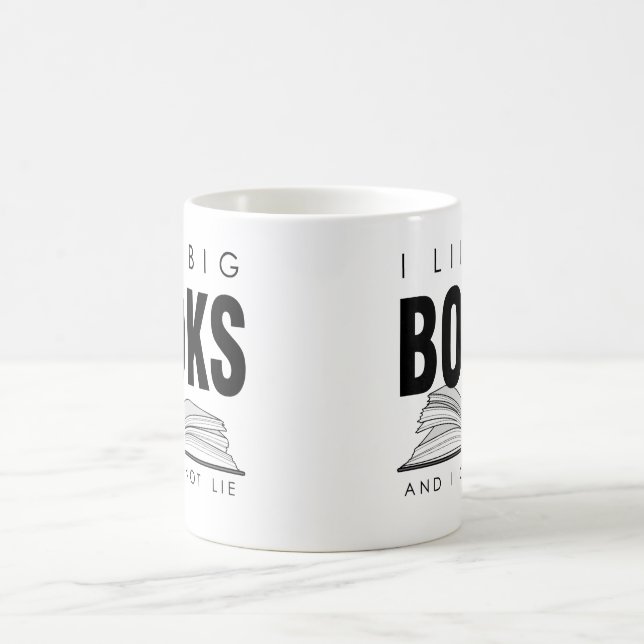 Mug J'aime de grands LIVRES (et moi ne peut pas le (Centre)