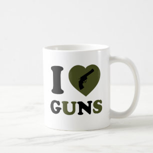 Mug J'aime des armes à feu