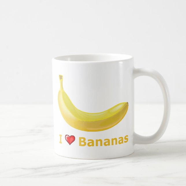 Mug J'aime des bananes (Droite)