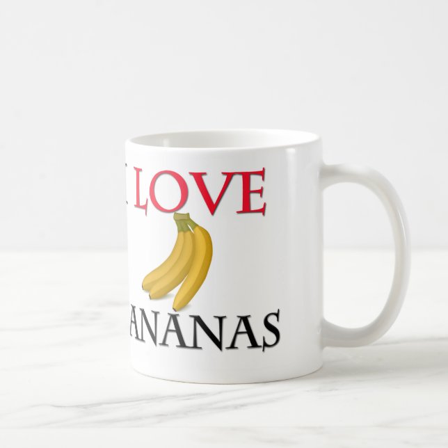 Mug J'aime des bananes (Droite)