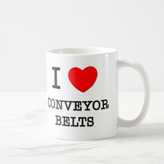Mug J'aime des bandes de conveyeur (Droite)
