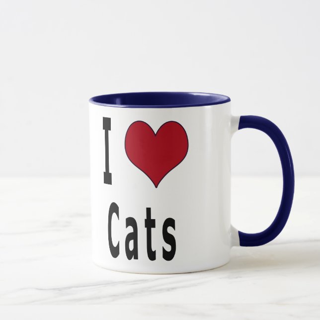 Mug J'aime des chats (Droite)