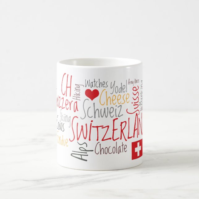 Mug J'aime des choses suisses préférées de la Suisse (Centre)