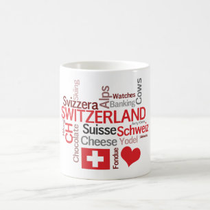Mug J'aime des choses suisses préférées de la Suisse