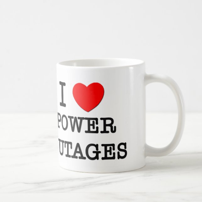 Mug J'aime des coupures électriques (Droite)