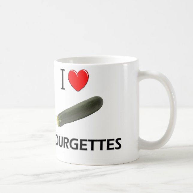 Mug J'aime des courgettes (Droite)