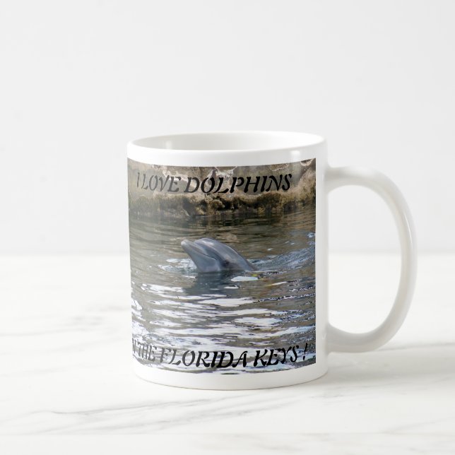 MUG J'AIME DES DAUPHINS EN FLORIDE VERROUILLE… (Droite)
