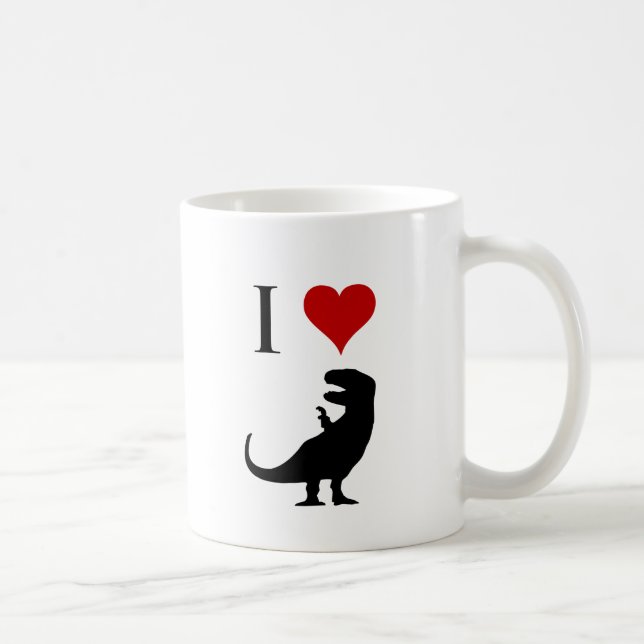 Mug J'aime des dinosaures - T-Rex (Droite)