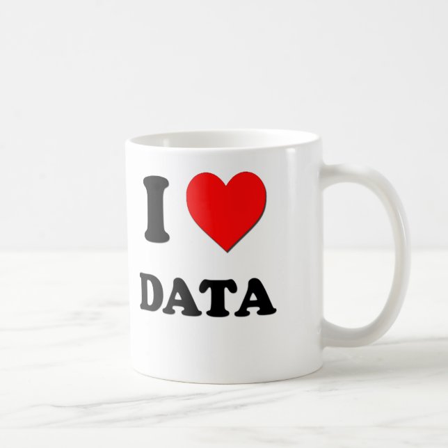 Mug J'aime des données (Droite)