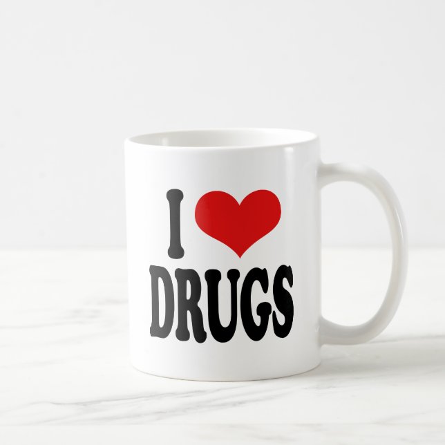 Mug J'aime des drogues (Droite)