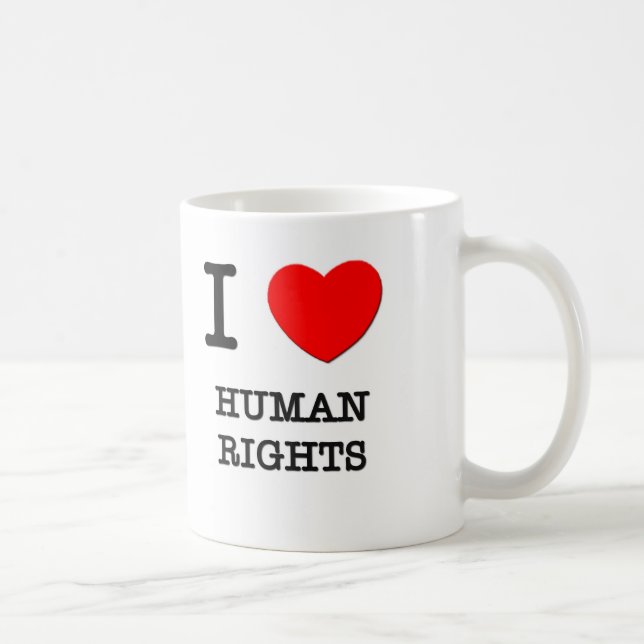 Mug J'aime des droits de l'homme (Droite)